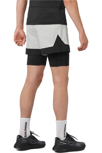 Salomon pantalón running hombre CROSS 2IN1 SHORTS M vista trasera