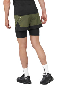 Salomon pantalón running hombre CROSS 2IN1 SHORTS M vista trasera