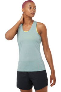 Salomon camiseta tirantes running CROSS RUN TANK W vista frontal