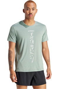 adidas camisetas trail running manga corta hombre AGR SHIRT vista frontal