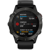 Garmin pulsómetros con gps FENIX 6 Sapphire Black w/Black Band 03