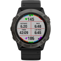 Garmin pulsómetros con gps FENIX 6XSapphire Carbon Grey w/Black Ba 02