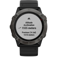 Garmin pulsómetros con gps FENIX 6XSapphire Carbon Grey w/Black Ba 05