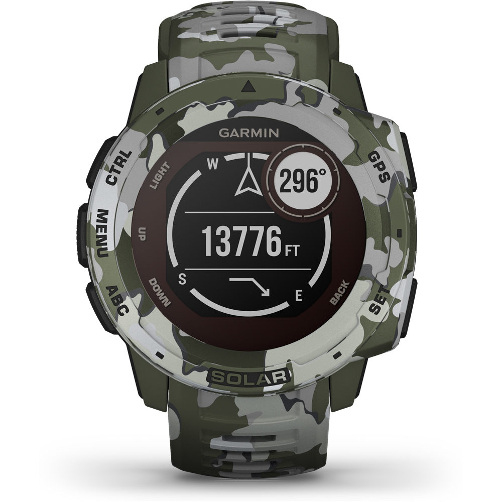 Garmin pulsómetros con gps INSTINCT Solar Camo Militar 04