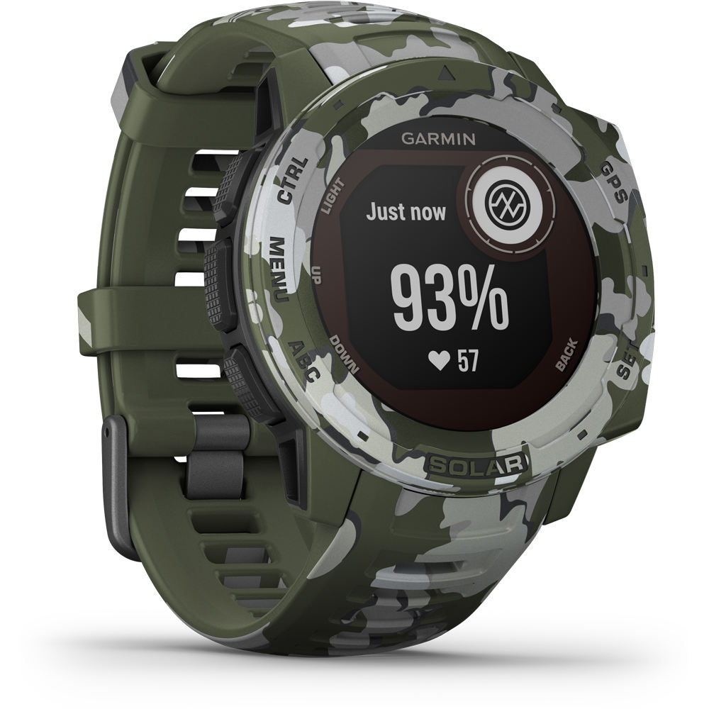 Garmin pulsómetros con gps INSTINCT Solar Camo Militar 07