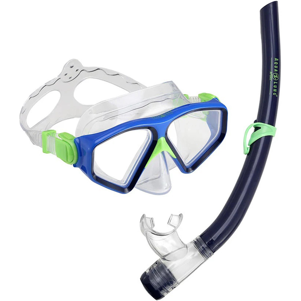 Aqualung kit gafas y tubo snorkel COMBO SATURN vista frontal