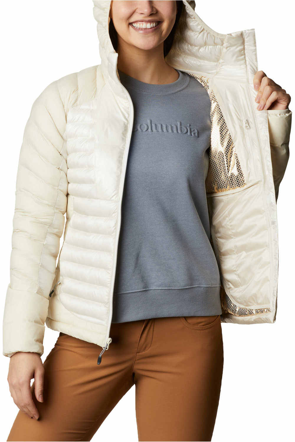 Columbia chaqueta outdoor mujer Labyrinth Loop Hooded Jacket vista detalle