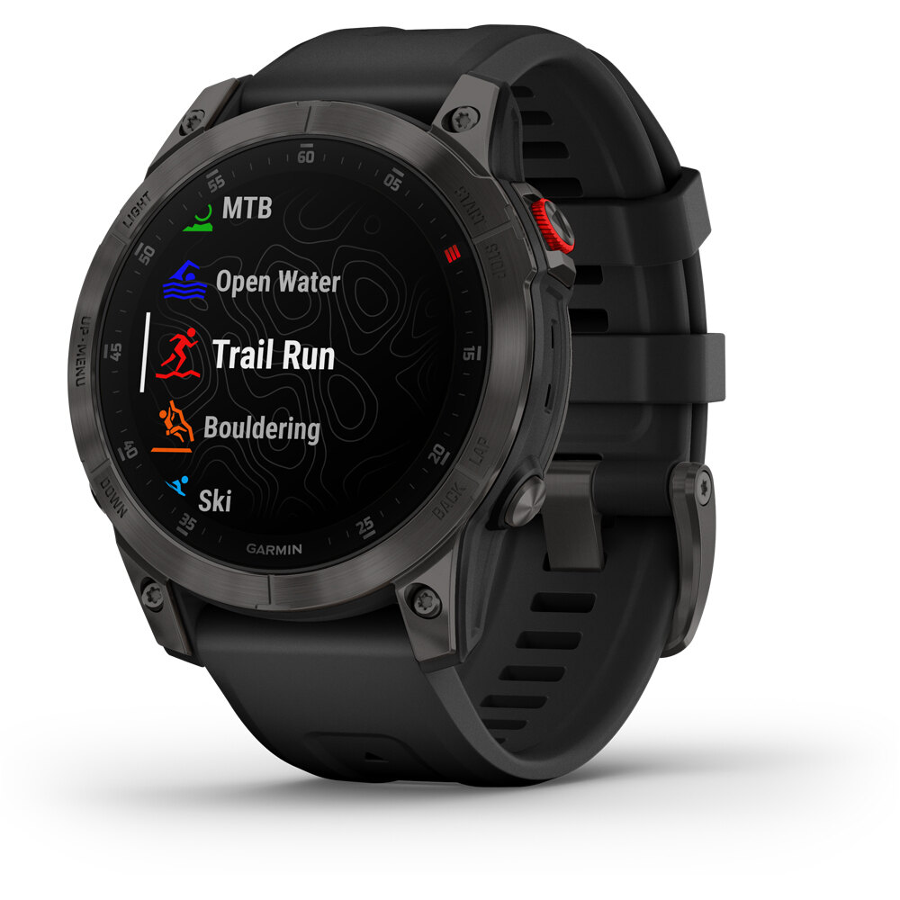 Garmin pulsómetros con gps EPIX 2 Black Sapphire Carbon Gray DLC Ti 02