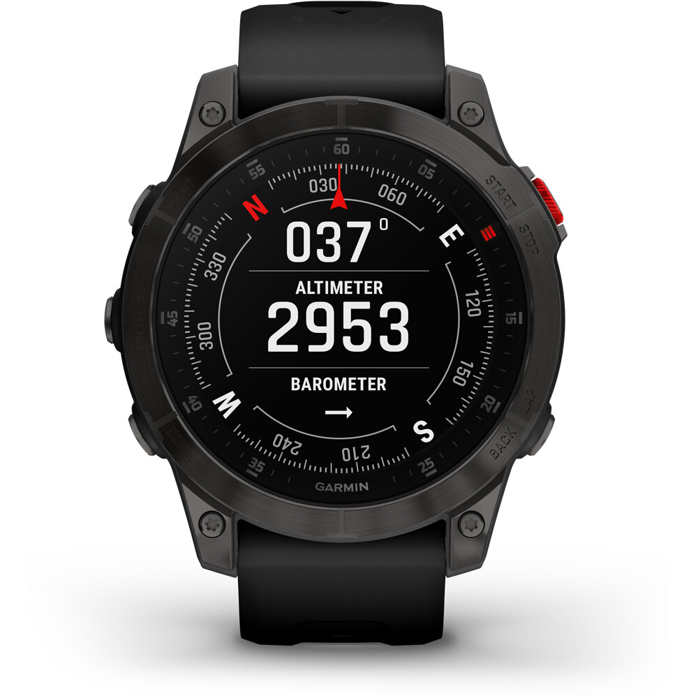 Garmin pulsómetros con gps EPIX 2 Black Sapphire Carbon Gray DLC Ti 08