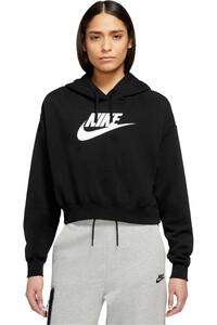 Nike sudadera mujer NSW CLUB FLC GX CROP HDY vista frontal