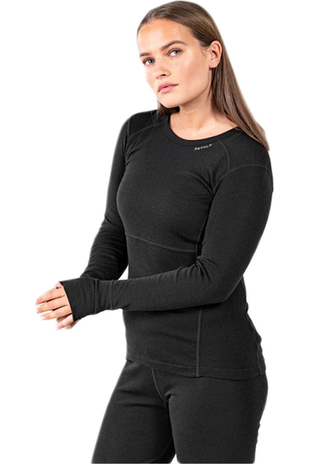 Devold camiseta térmica manga larga mujer LAUPAREN MERINO 190 SHIRT vista frontal
