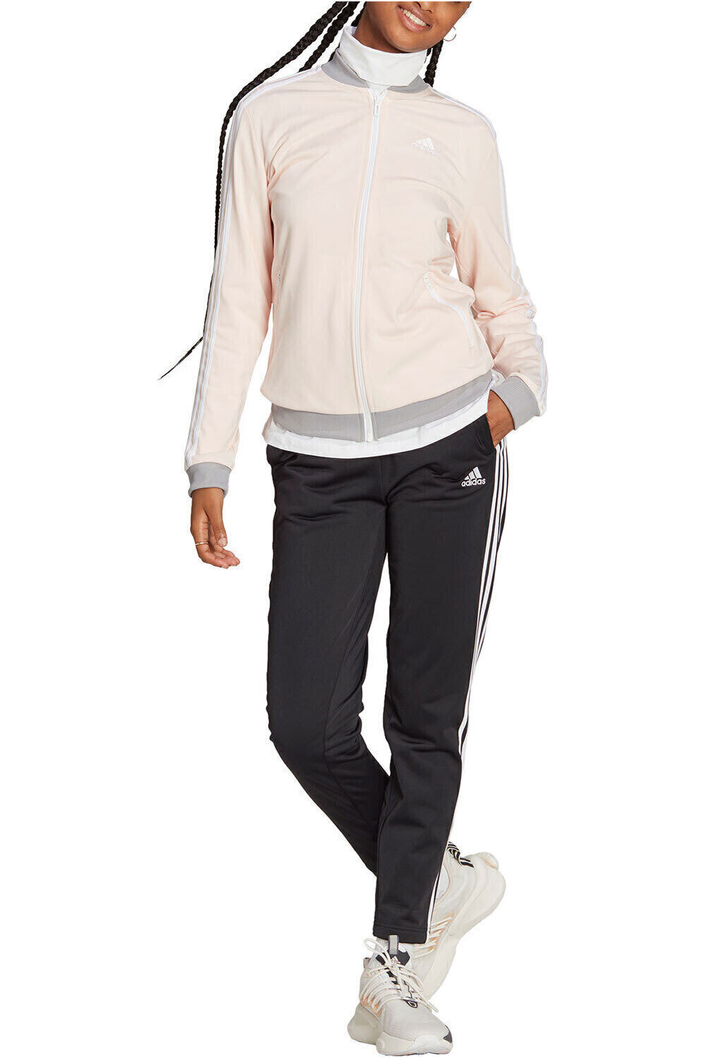 adidas chándal mujer Essentials 3 bandas vista frontal