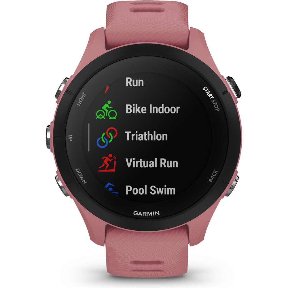 Garmin pulsómetros con gps Forerunner 255S Rosa 02