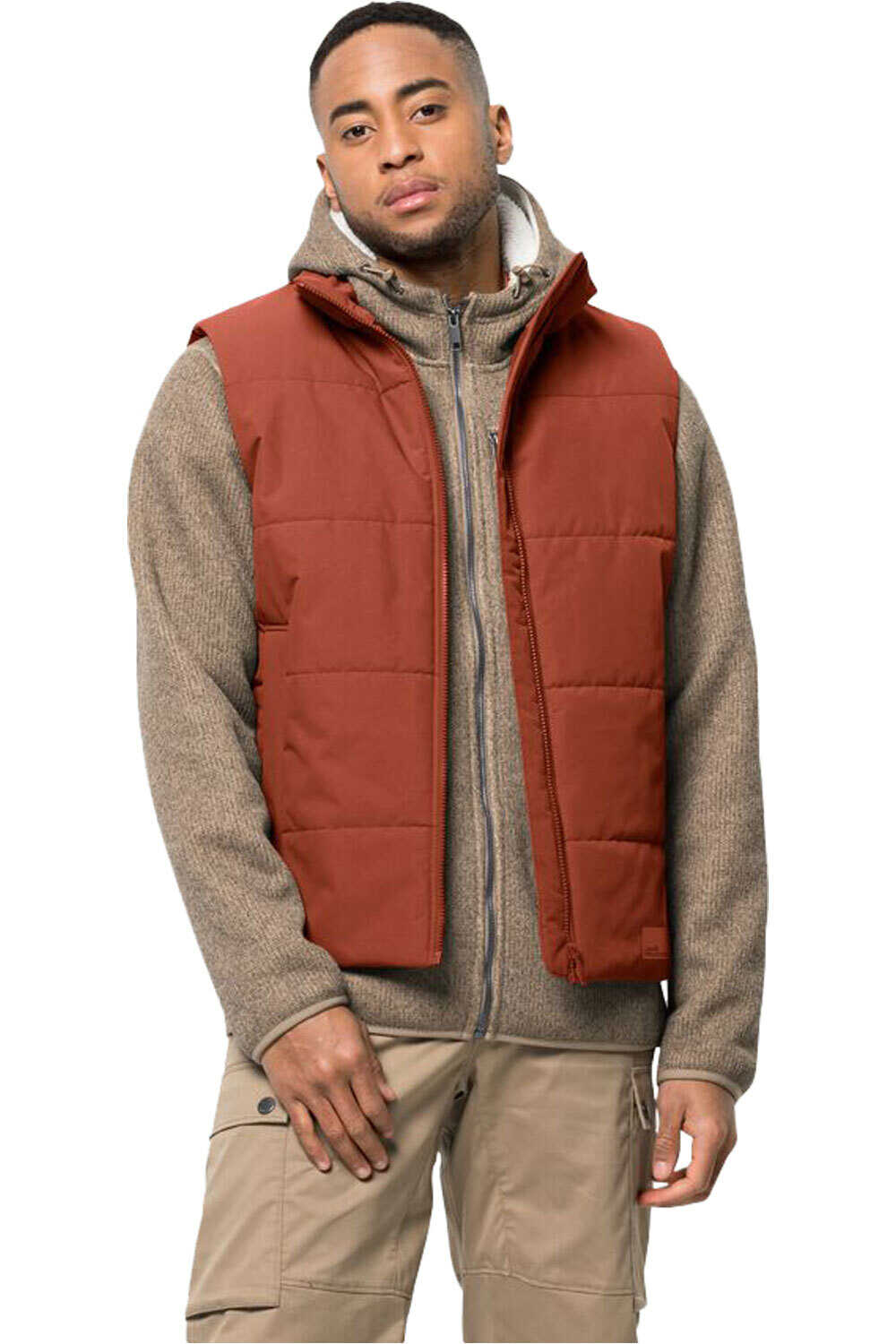 Jack Wolfskin chaquetas hombre WHITE FROST VEST M vista frontal