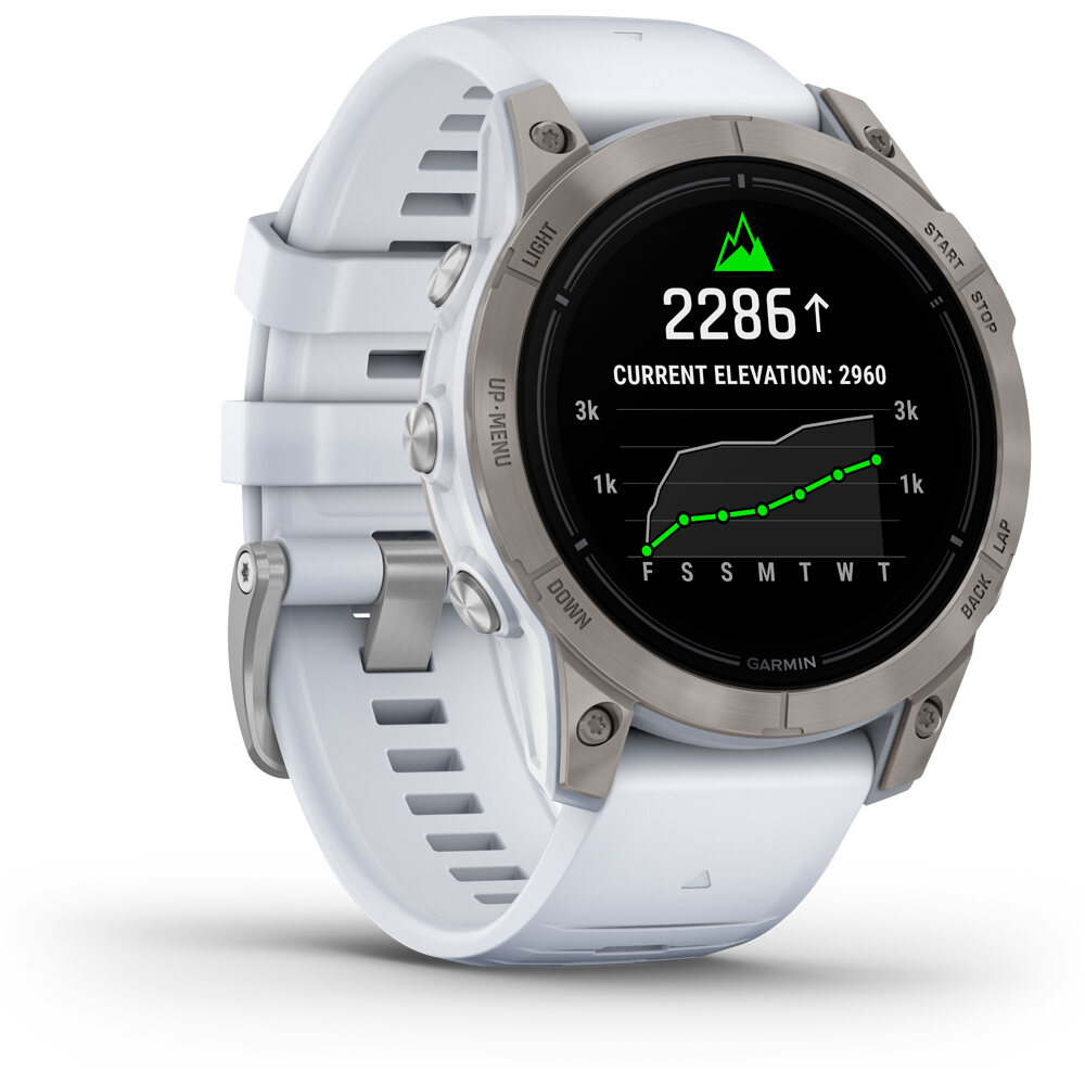 Garmin pulsómetros con gps EPIX PRO, 47,Saph,Ti Whitestone 09