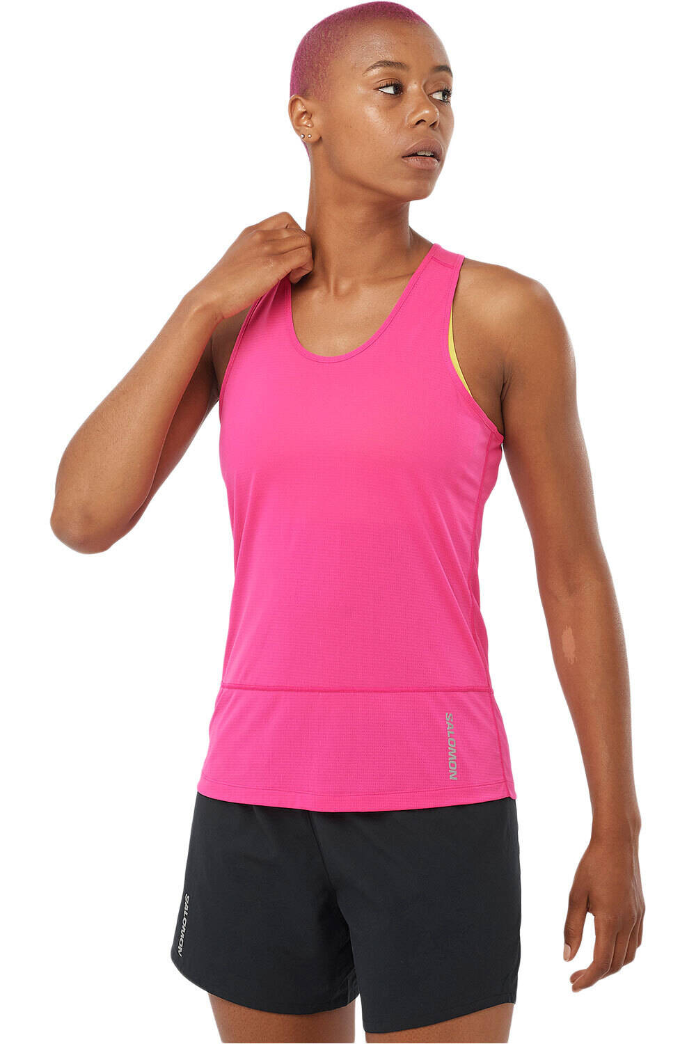 Salomon camiseta tirantes running CROSS RUN TANK W vista frontal