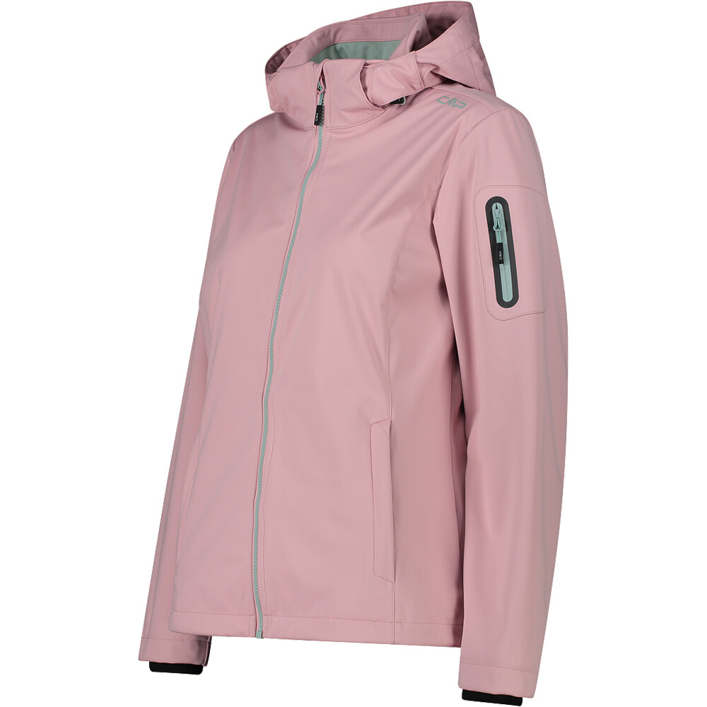 Cmp chaqueta softshell mujer WOMAN JACKET ZIP HOOD vista detalle