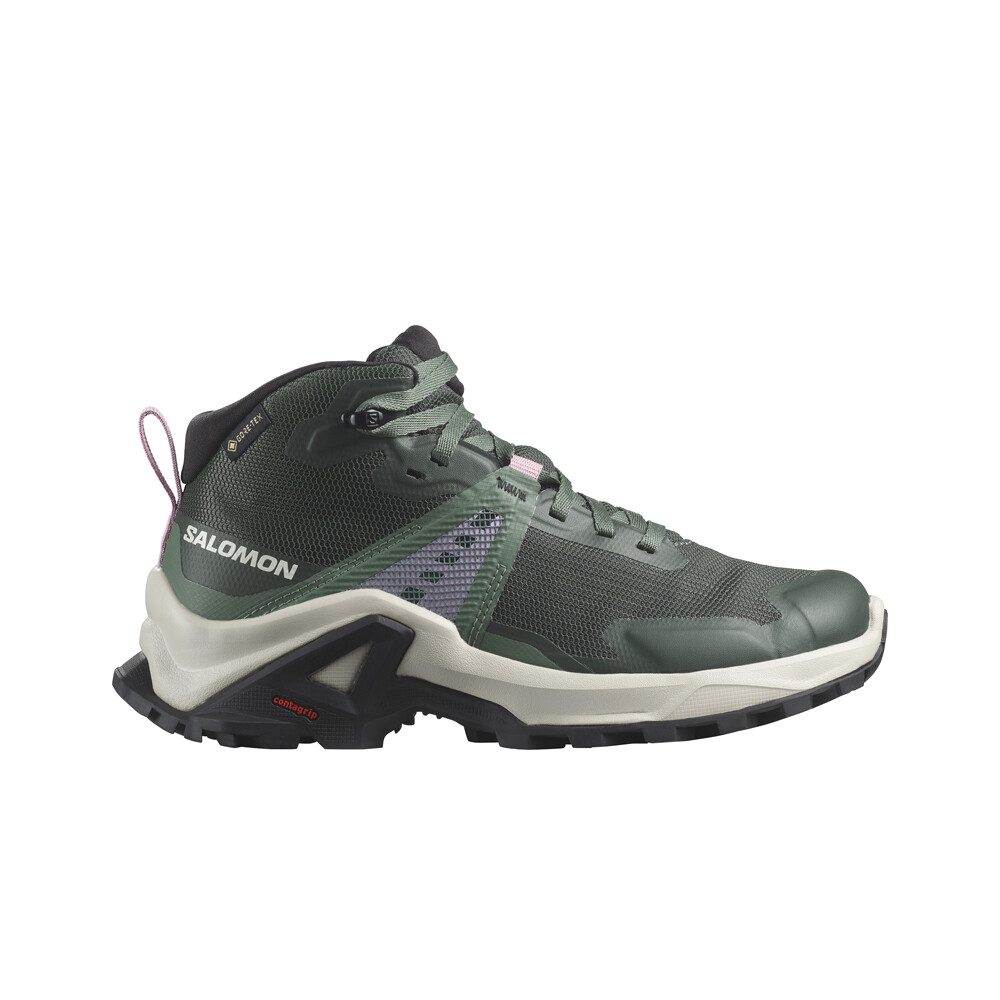 Salomon bota trekking niño X RAISE MID GTX J lateral exterior