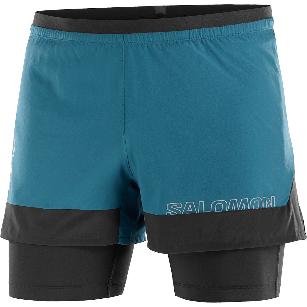 Salomon pantalón running hombre CROSS 2IN1 SHORTS M 05