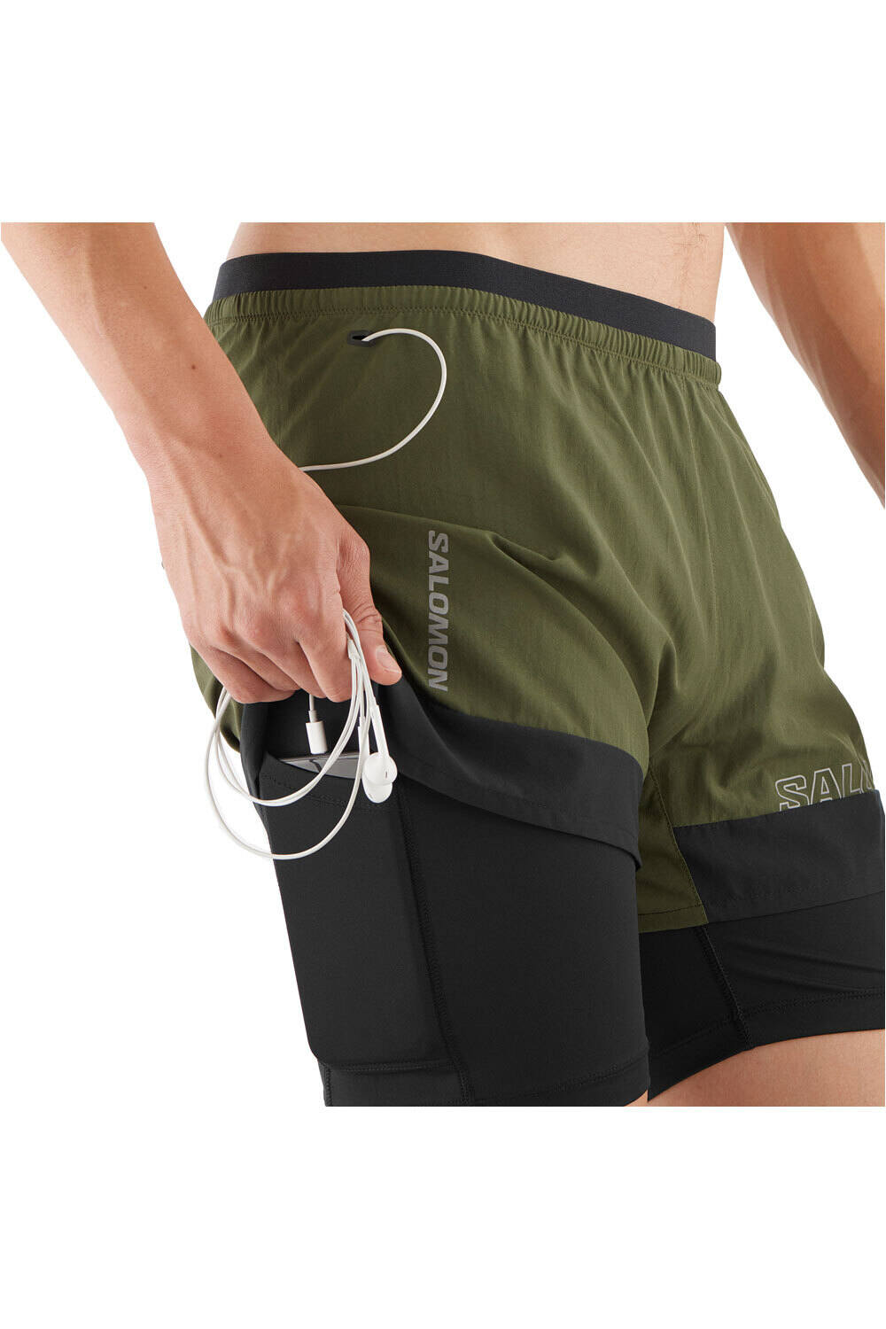 Salomon pantalón running hombre CROSS 2IN1 SHORTS M 04