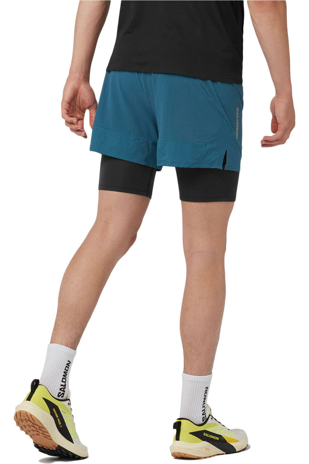 Salomon pantalón running hombre SENSE 2IN1 SHORTS M vista trasera