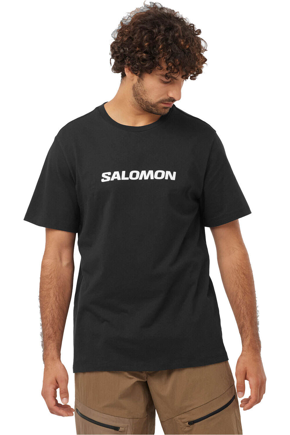 Salomon camiseta montaña manga corta hombre SAL LOGO PERF SS TEE M vista frontal