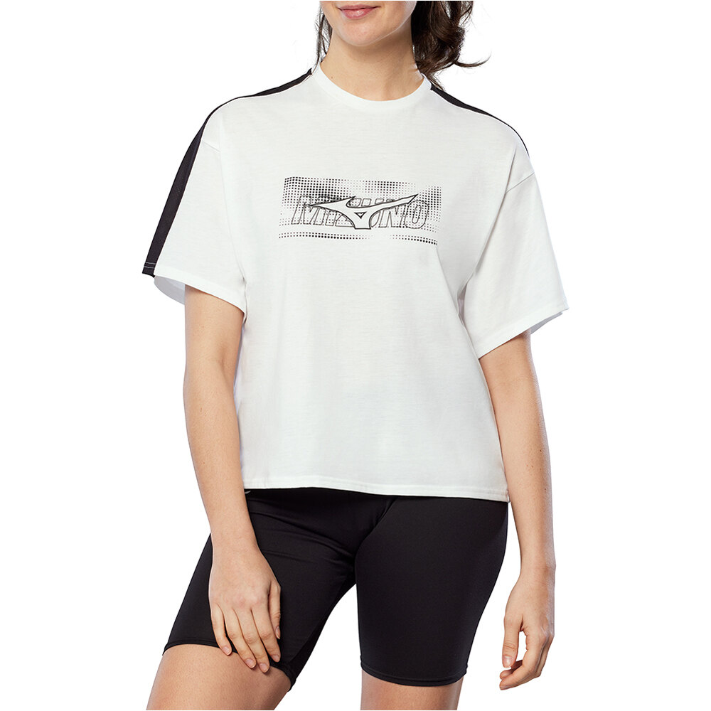 Mizuno camiseta entrenamiento manga corta mujer Athletics Graphic Tee(W) vista frontal