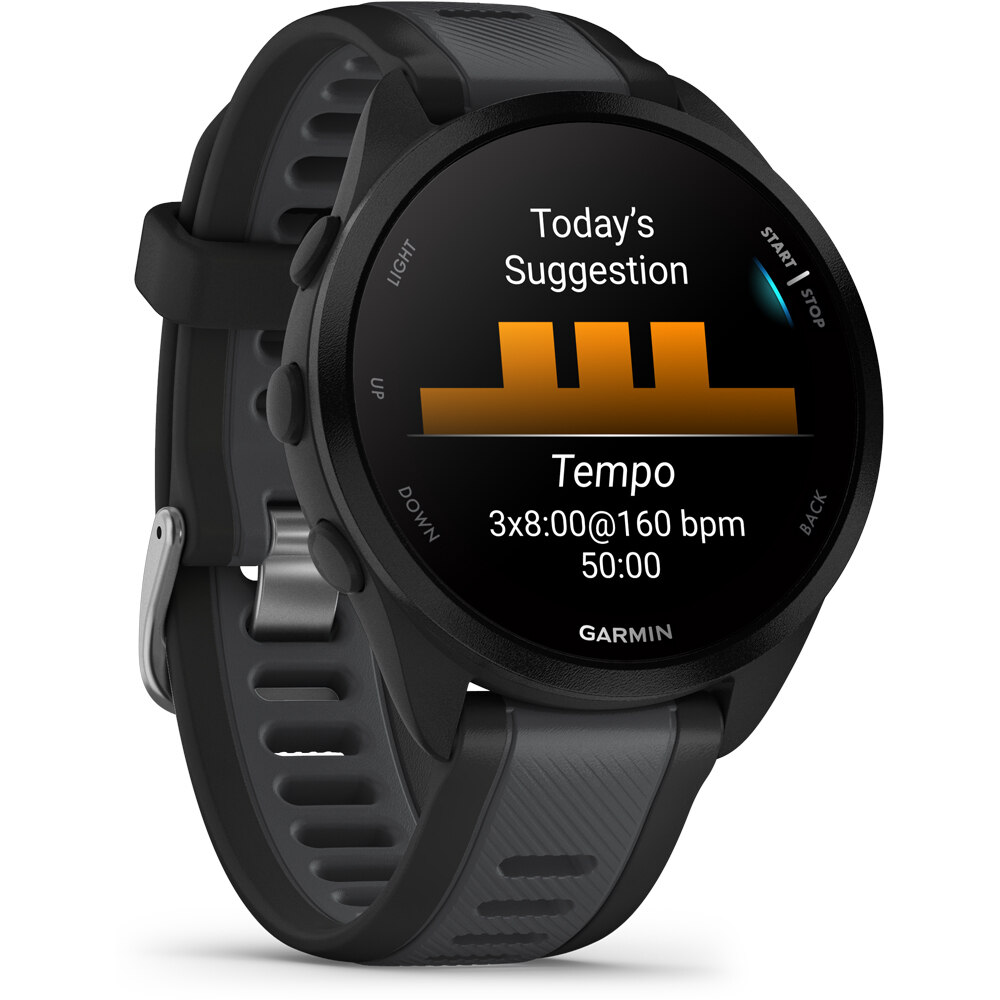 Garmin pulsómetros con gps Forerunner 165 Music 07