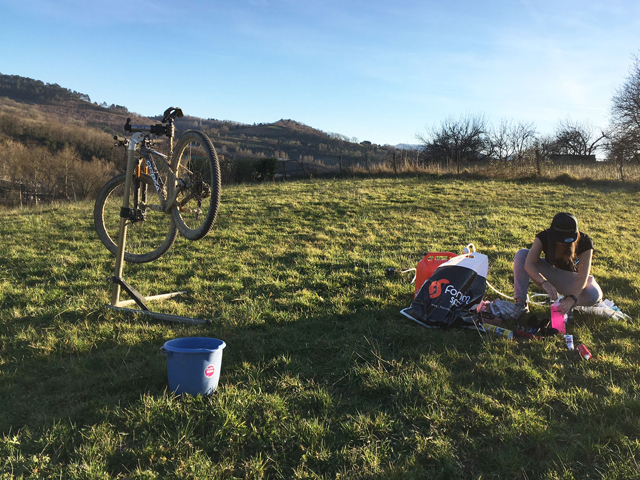 limpiar la Mountain Bike