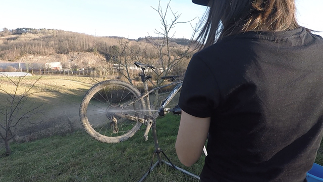 limpiar la Mountain Bike
