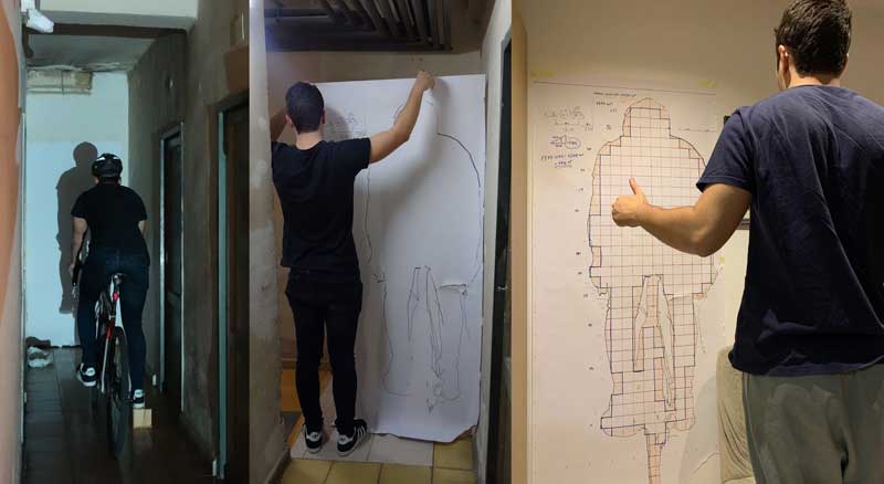 Sombra de un ciclista (de 1,83 m) sobre una pared: Cómo medir el efecto de ir a rueda en bici