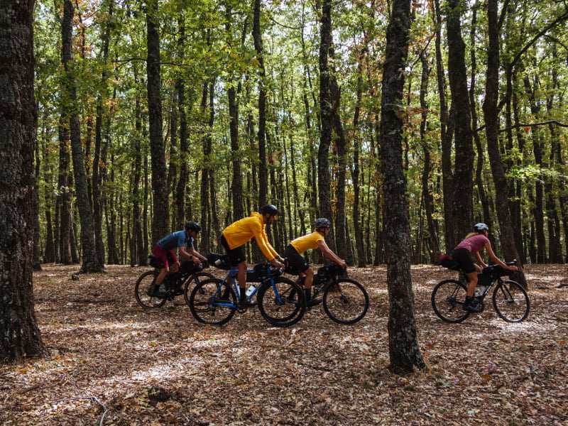 descansar de bici en otoño