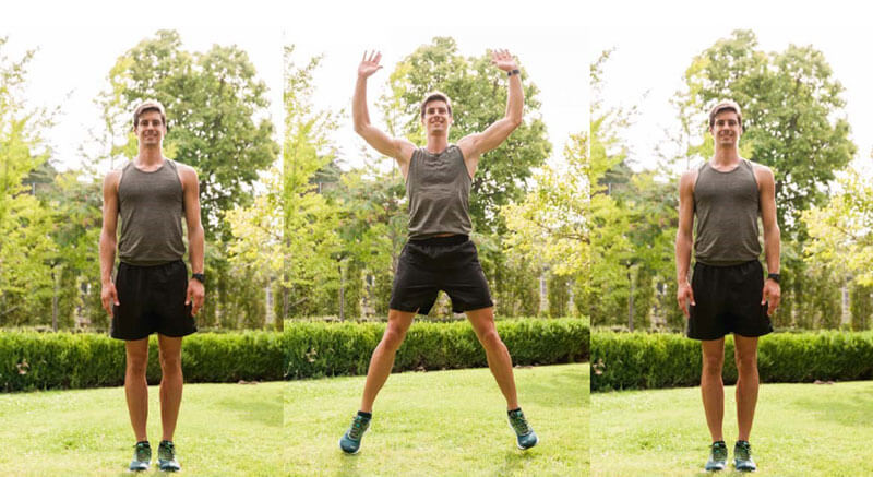para quemar grasa: Jumping jacks
