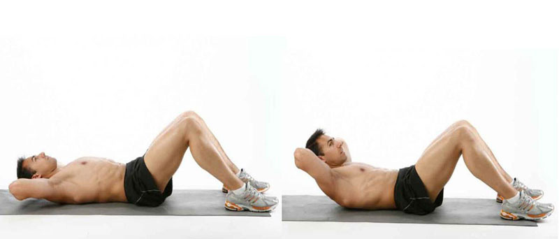 Tu abdomen en forma con estos 6 ejercicios básicos: ENCOGIMIENTO CON ELEVACIÓN DE TRONCO