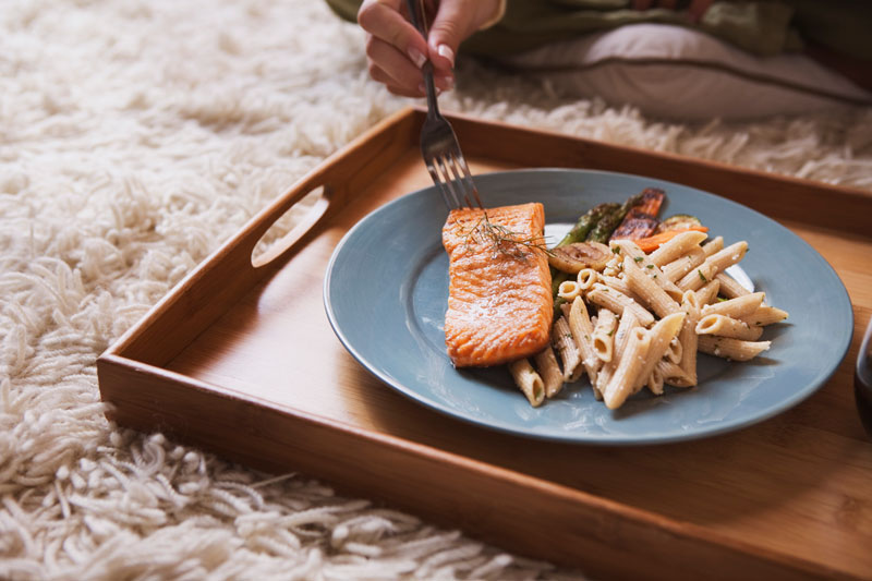 pasta integral y salmón