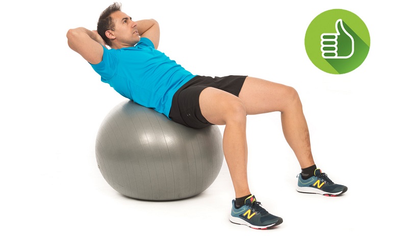Abdominales sobre fitball
