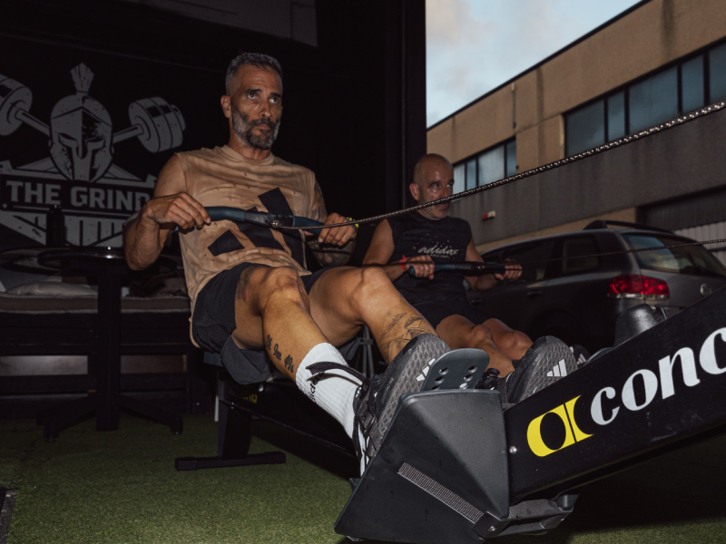Test de la adidas Adizero Dropset Pro en empuje de trineo HYROX