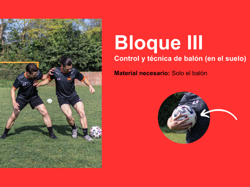 entrenamiento individual para futbolistas con balón