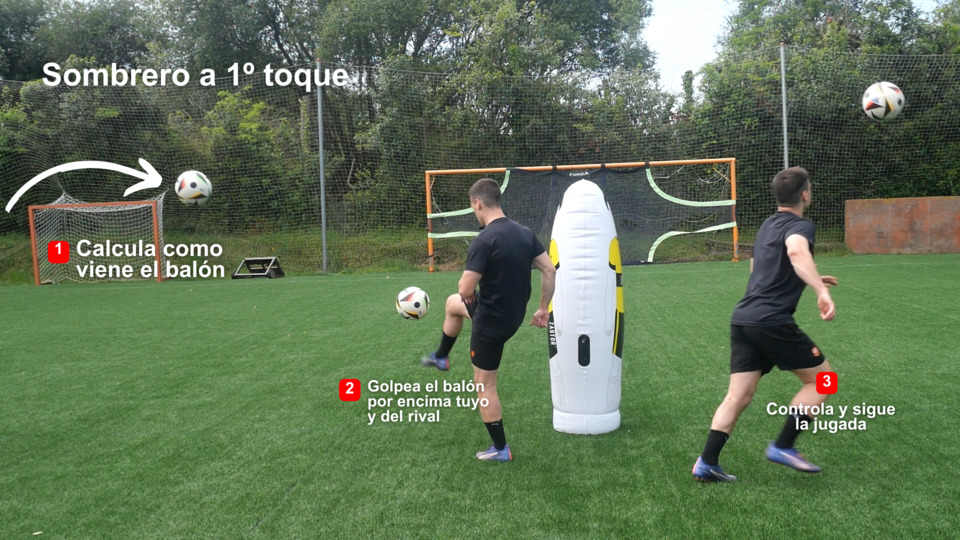 como hacer un sombrero en fútbol