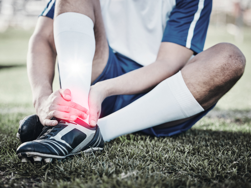 Esguince de tobillo en futbolistas