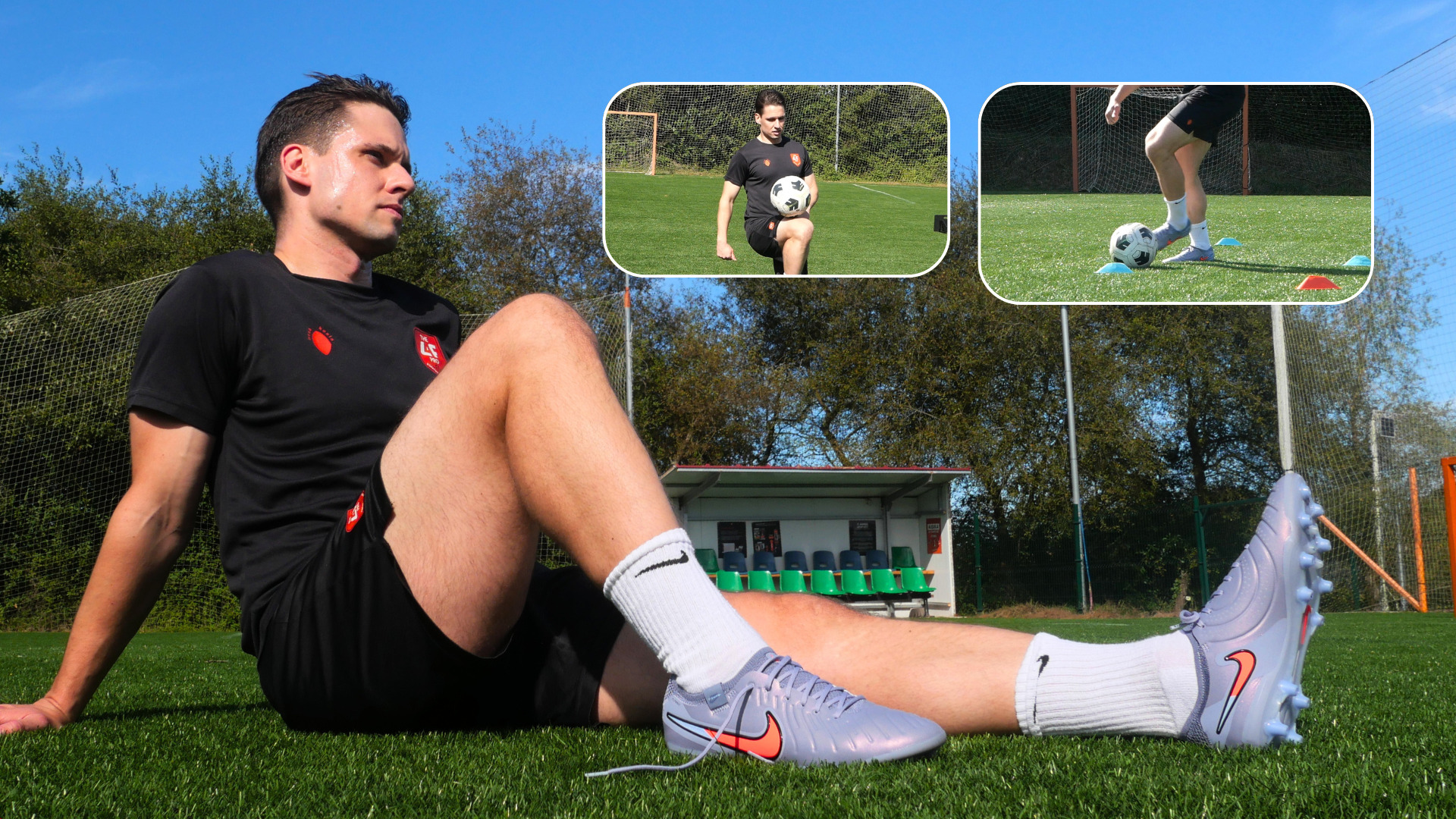 Nike Tiempo Legend 10 Elite AG-Pro vista lateral sobre césped artificial durante test en campo