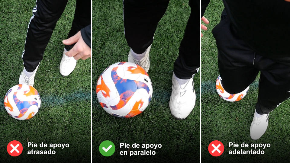 tirar con empeine y potencia