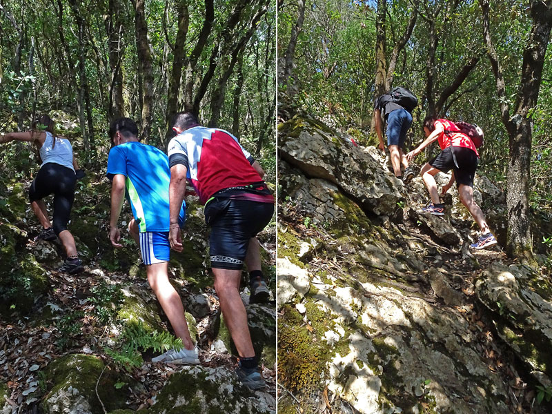 en la ruta a Talaia hay tramos en los que necesitas agarrarte