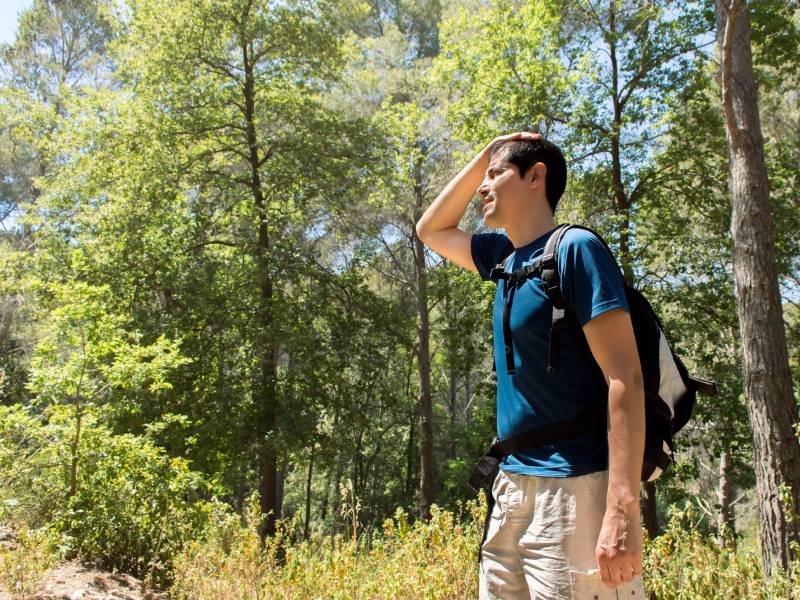 sudor en la montaña en hombres y mujeres