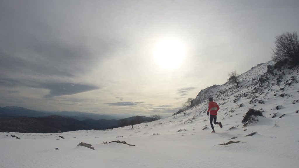 correr por la nieve