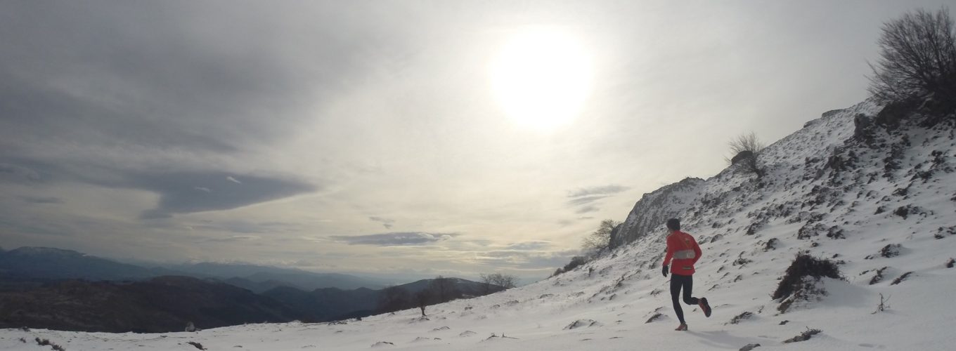 correr por la nieve