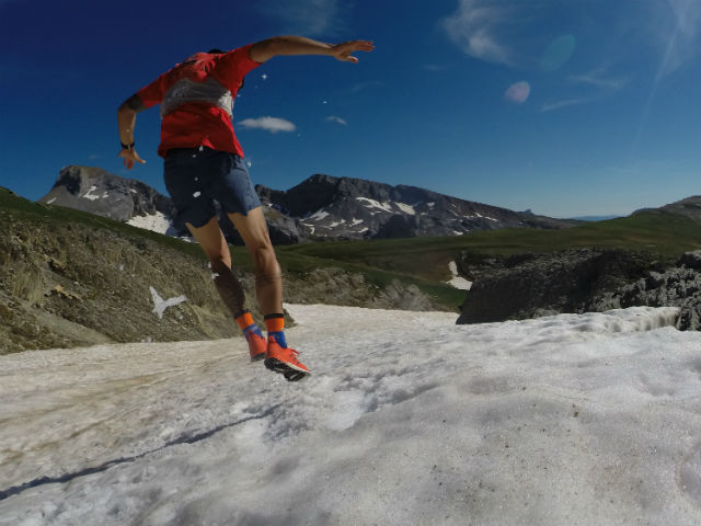 correr por la nieve
