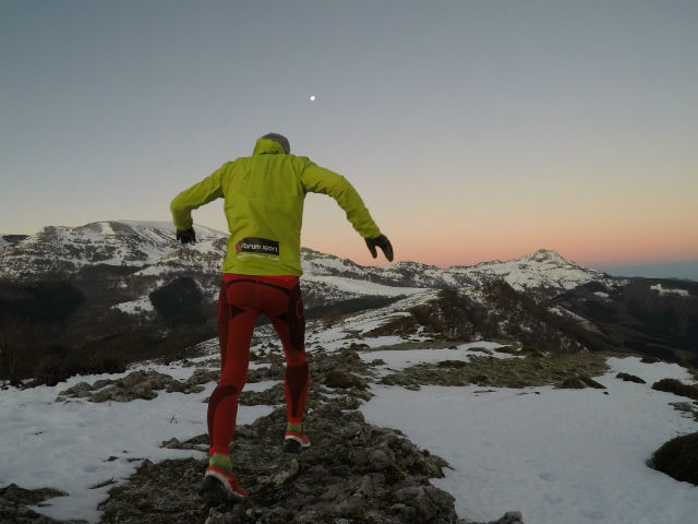 correr por la nieve