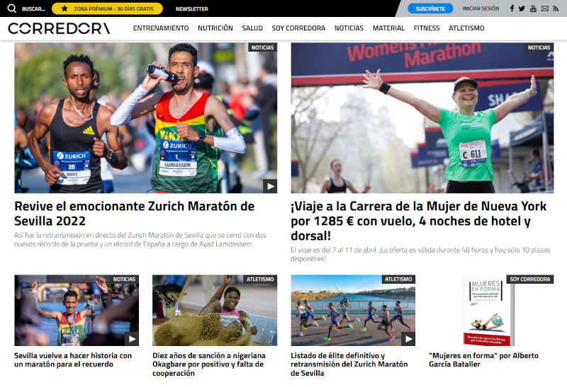 webs y blogs de running
