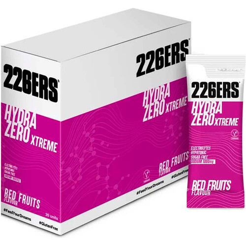 226ers Bebidas Carbohidratos CAJA HYDRAZERO XTREM 7,5g RED FRUITS ROJO